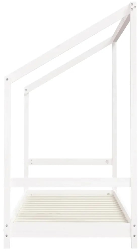 Estrutura de cama infantil 80x200 cm pinho maciço branco