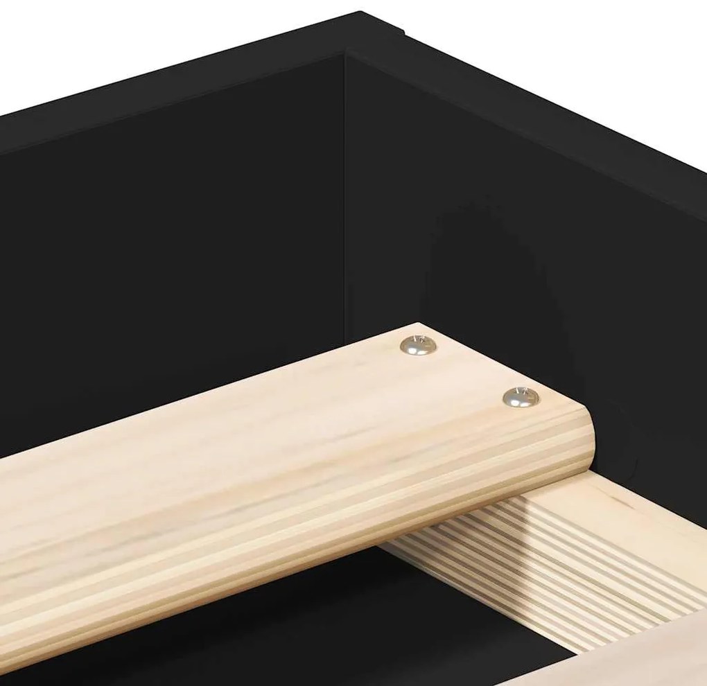 Estrutura de cama 90x190 cm preto