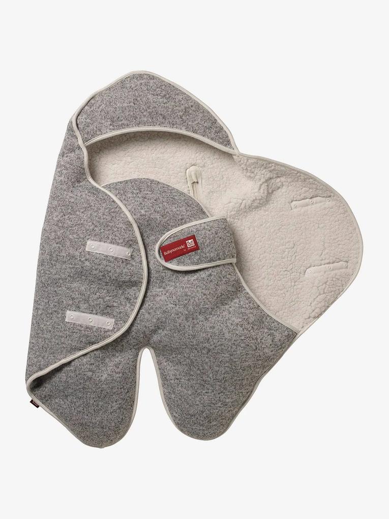Manta REDCASTLE Babynomade® Douillet em tricot e polar cinzento medio mesclado