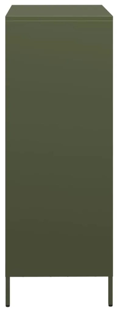Móvel alto 68x39x103,5 cm aço verde azeitona