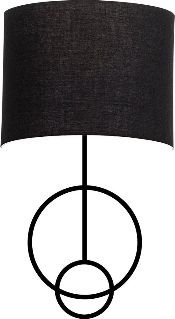 Aplique de Parede Asaf – Preto – 15 x 24 cm