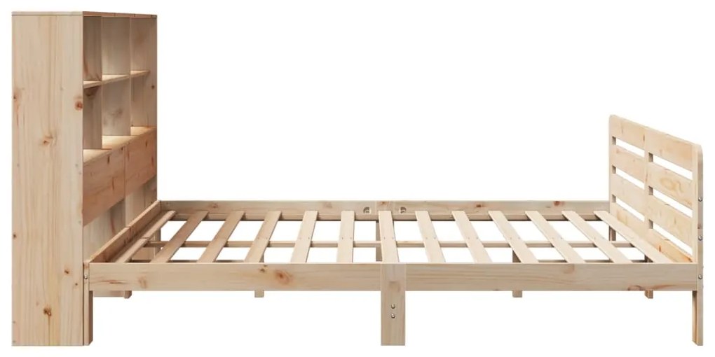 Cama sem colchão 200x200 cm madeira de pinho maciça
