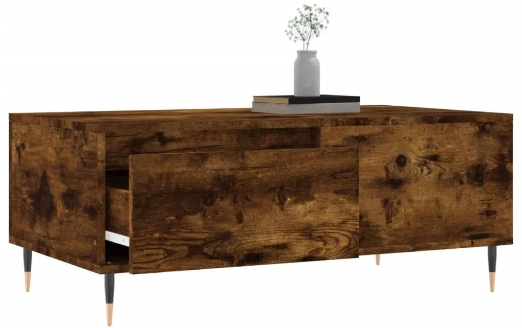 Mesa de centro 90x50x36,5 cm derivados madeira carvalho fumado