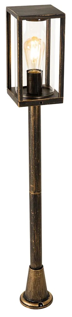Candeeiro de pé vintage para exterior dourado antigo 100 cm IP44 - Charlois Industrial,Clássico / Antigo
