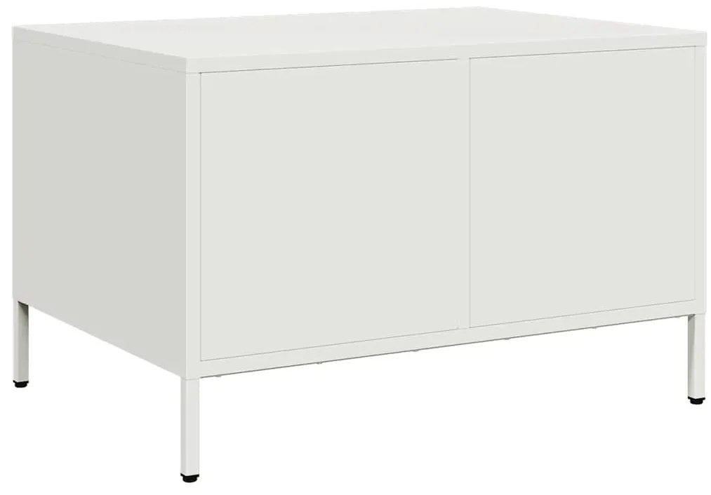 Mesa de centro 68,5x50x43,5 cm aço laminado a frio branco