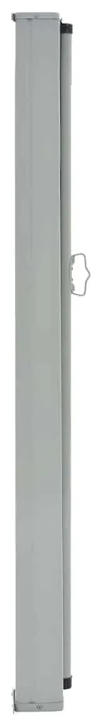 Toldo lateral retrátil para pátio 80x300 cm cinzento