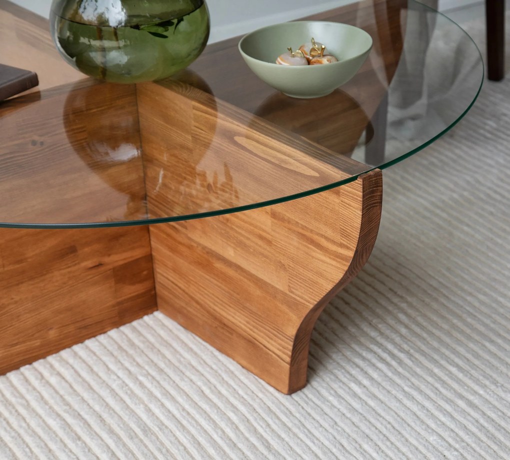 Mesa de Café Amphora - Castanha - 92cm x 36cm x 92cm