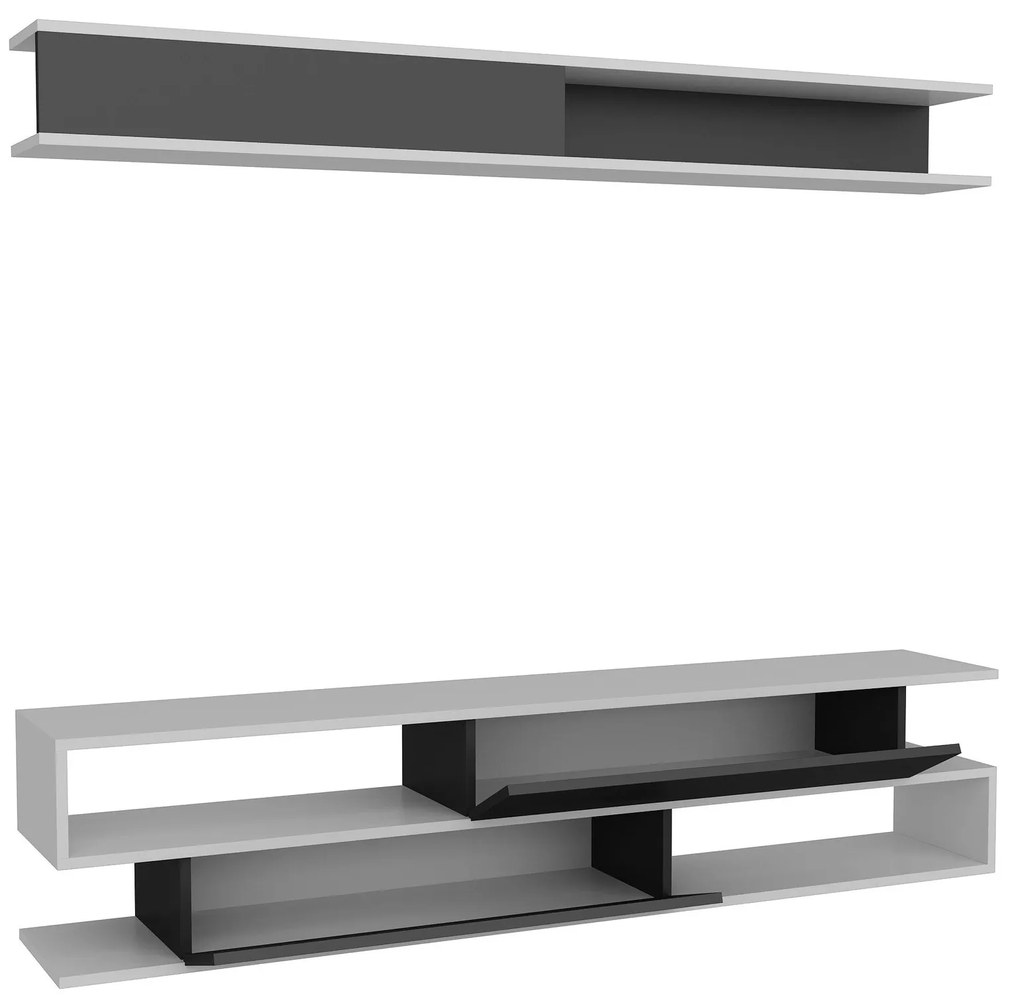 Unidade de TV Sims – Branco/Preto – 176 cm x 39 cm x 31,5 cm