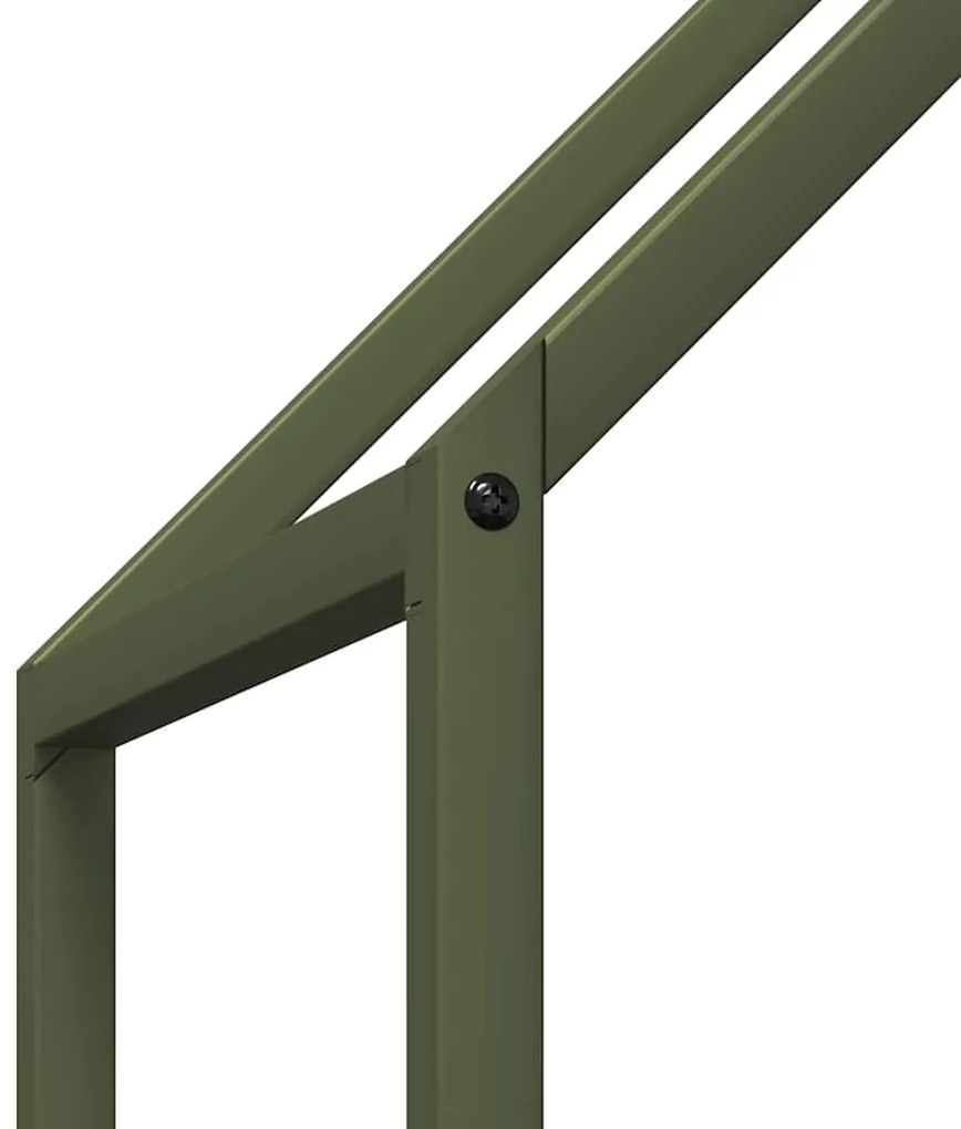 Suporte para lenha aço laminado a frio verde azeitona