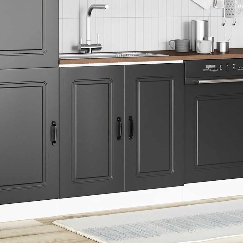 Armário baixo lavatório Kalmar 80x46x81,5 cm preto