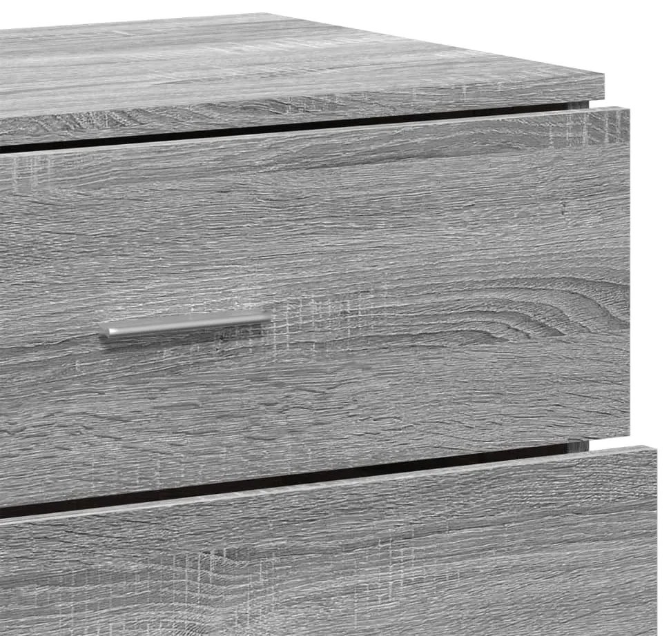 Aparadores 2 pcs 60x39x80 cm derivados madeira cinzento sonoma