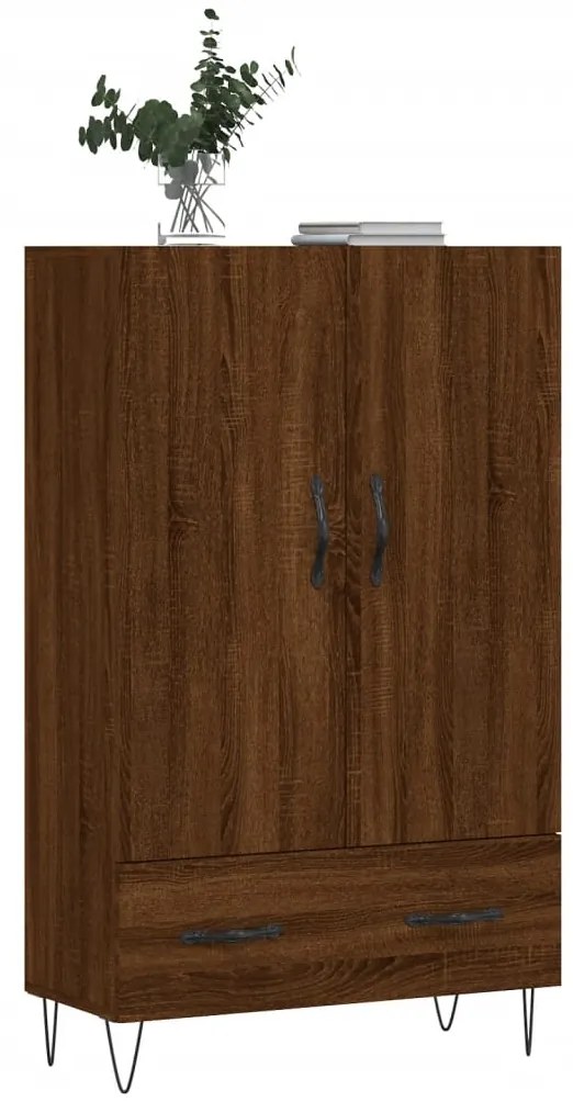 Armário alto derivados madeira 69,5x31x115 cm carvalho castanho