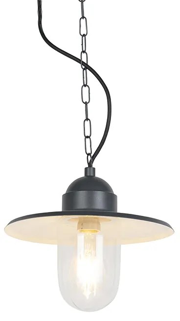 Candeeiro de suspensão rústico para exterior cinzento escuro IP44 - Kansas grafite Industrial