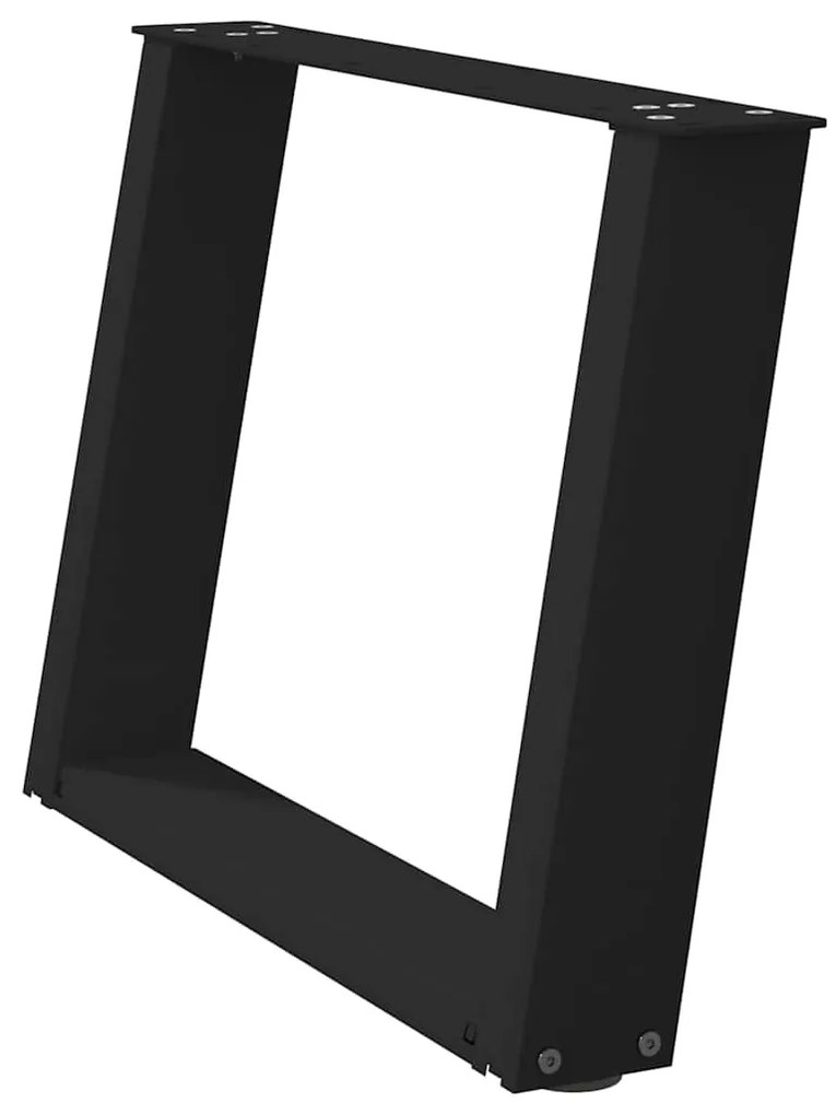 Pés para mesa de centro em formato de U, 2 peças, preto, 70x (42-43) c