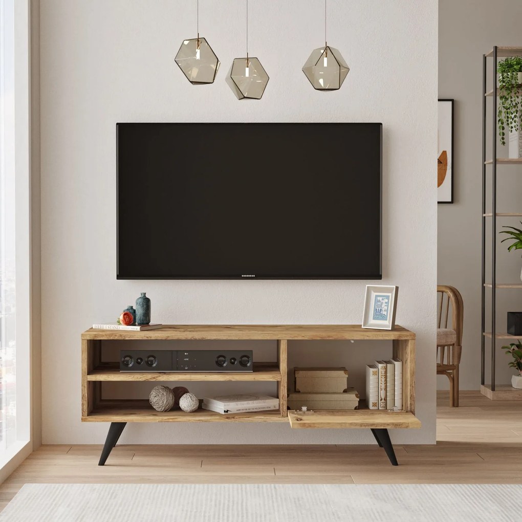 Móvel TV CD1 – Pinho Atlântico – 110 cm x 44 cm x 40 cm