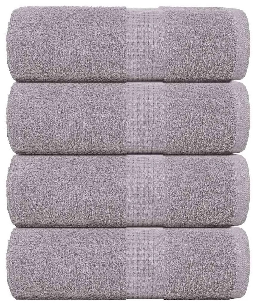 Toalhas de bidé 4 pcs 30x50 cm 360 gsm 100% algodão cinzento