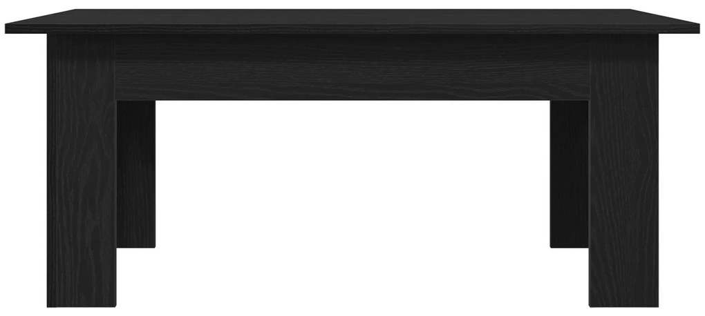 Mesa de café vidaXL Preta em Carvalho 100x60x42 cm em Madeira de Engen