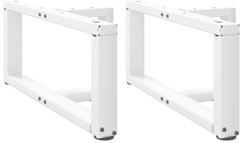 Pés para mesa de centro em forma de T, 2 peças, branco, 60x25x(30-31)
