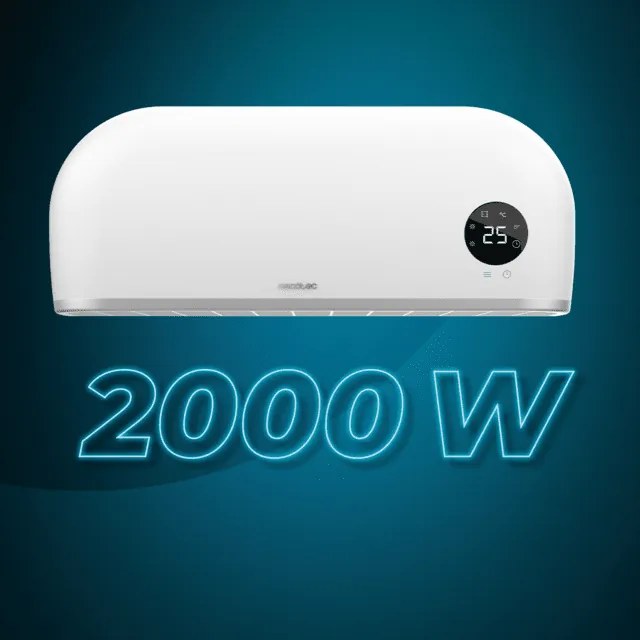 Aquecedor de Casa de Banho cerâmico com 2.000 W ReadyWarm 2000 Max Box Ceramic, display LED, controle remoto e proteção IPX2