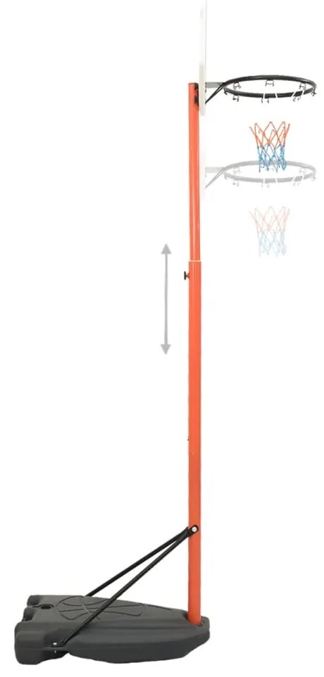 Conjunto jogo de basquetebol portátil ajustável 180-230 cm
