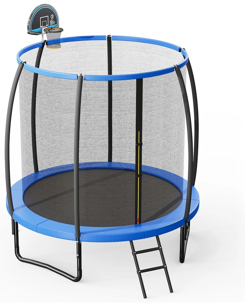 Trampolim recreativo de 8/10 pés com cesta de basquete - 10 pés