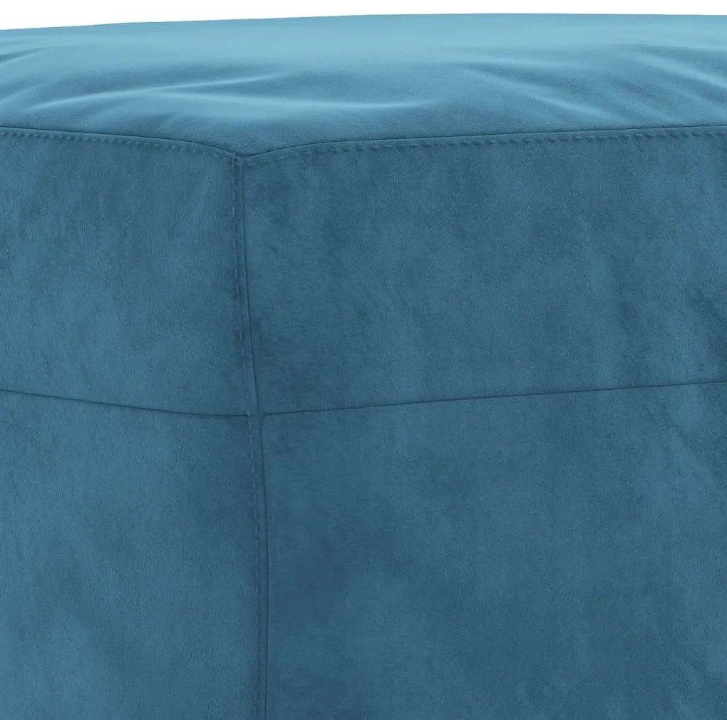 3 pcs conjunto de sofás veludo azul