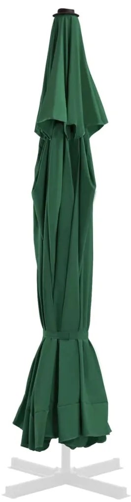 Tecido de substituição p/ guarda-sol de exterior 515 cm verde