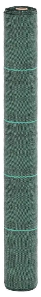 vidaXL Tela para ervas daninhas 1x5 m PP verde
