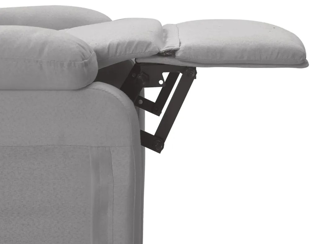 Poltrona de massagens elétrica tecido cinzento-claro