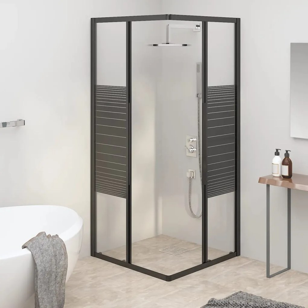 Cabine de duche riscas ESG 70x70x180 cm preto