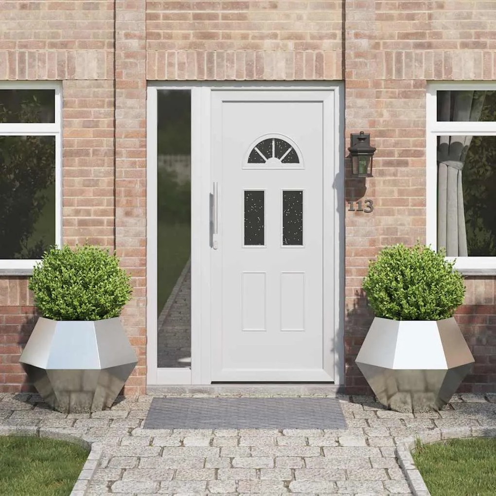 vidaXL Floreira 2 pcs Prateado 75 x 75 x 60 cm Aço Galvanizado