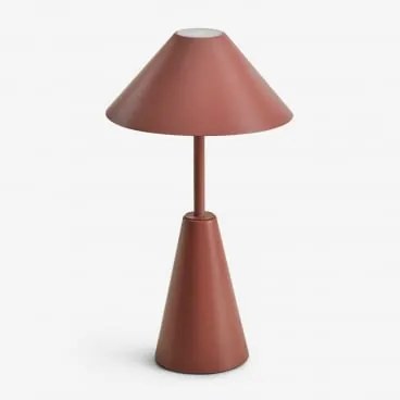 Lâmpada De Mesa Led Sem Fios Para Exterior Em Ferro Alexis Terracota - Sklum