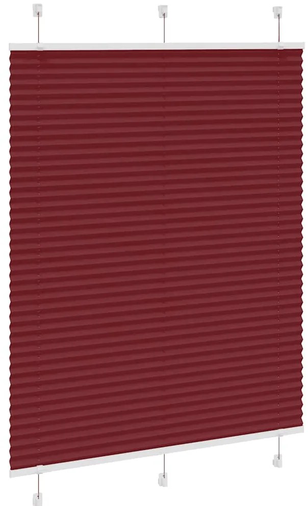 Plissado Cego Bordéus Vermelho 105x150 cm Largura Tecido
