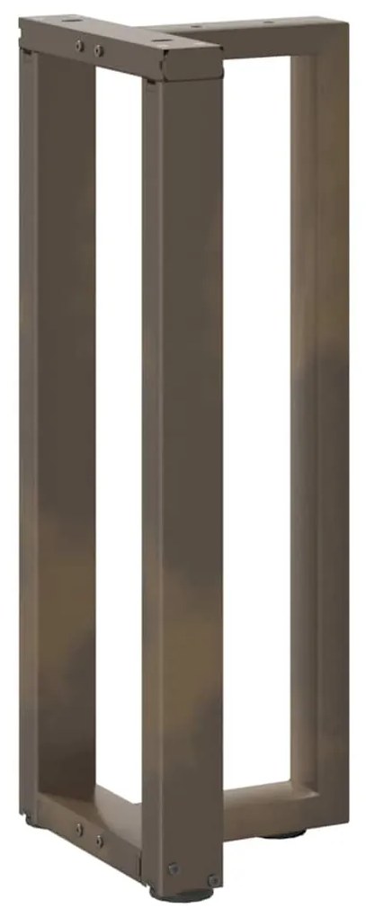 Pés de mesa de console em forma de T, 2 peças, preto, 25x28x(72-73) cm