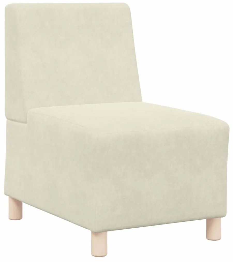 Cadeiras de Sofá 2 pcs Creme 55 x 74 x 82 cm Veludo