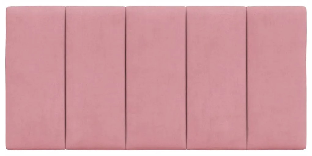 Almofadão de cabeceira 100 cm veludo rosa