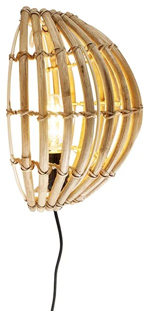 Candeeiro de parede rústico em bambu - Canna