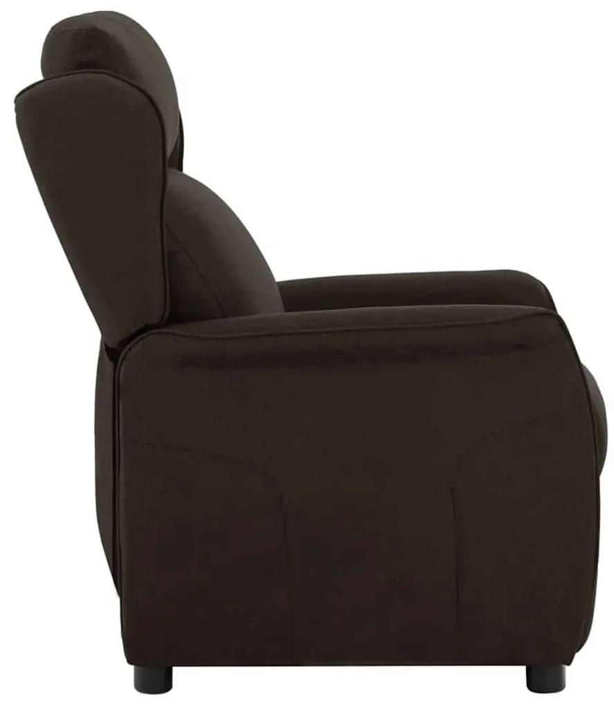 Poltrona Reclinável vidaXL Marrom Escuro 67,5x93,5x101,5 cm Tecido