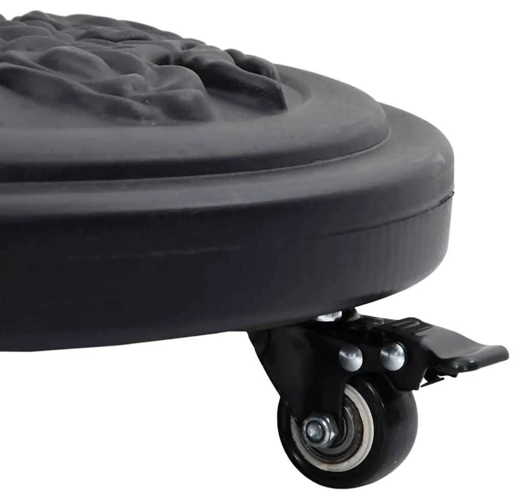 Base de Parasol com Rodas pra Postes de Ø38-48 mm, 13 kg, Redonda