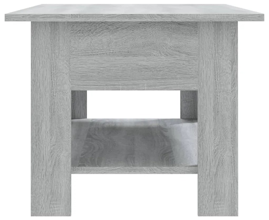 Mesa de centro 102x55x42 cm madeira processada sonoma cinzento