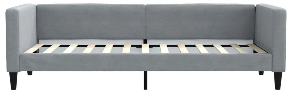 Sofá-cama 80x200 cm tecido cinzento-claro