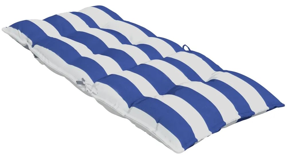 Almofadões cadeira encosto alto 4 pcs tecido oxford azul/branco