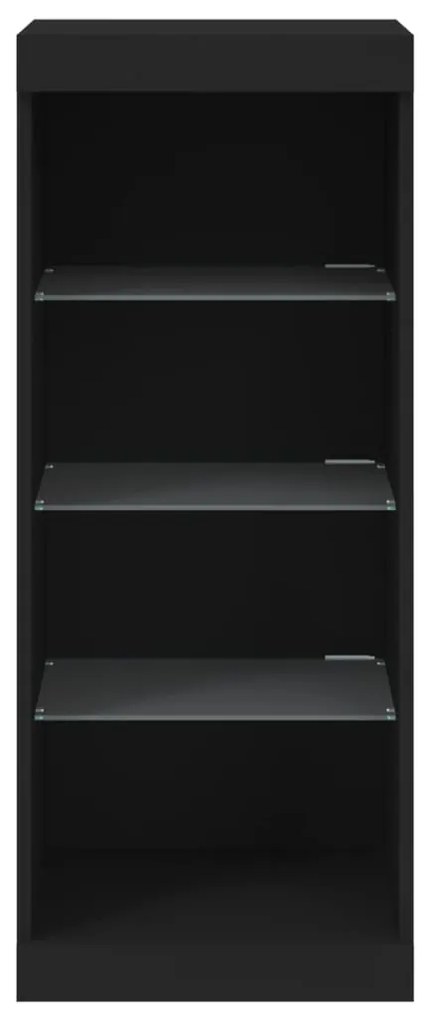 Aparador com luzes LED 41x37x100 cm preto