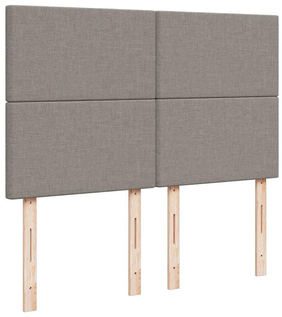 Estrutura de cama otomana com colchão tecido cinzento 140x200cm