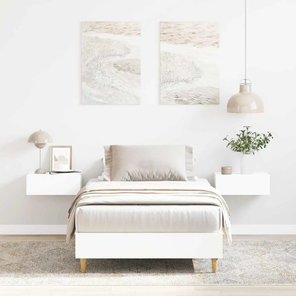 vidaXL Estrutura de cama sem colchão 100x200 cm branco