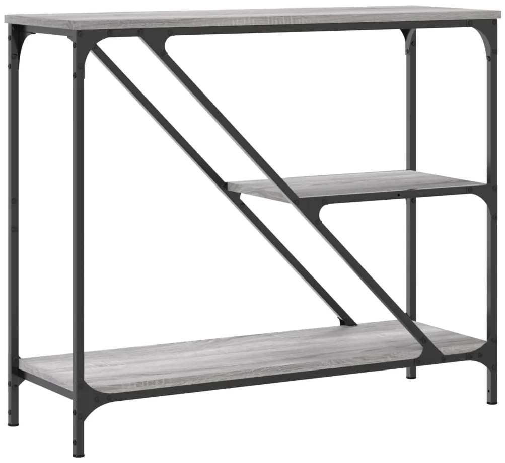 Mesa consola 88,5x30x75 cm derivados de madeira cinzento sonoma