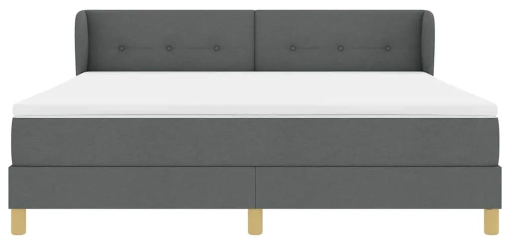 Cama Box com Colchão Cinza Escuro 180x200 cm Tecido