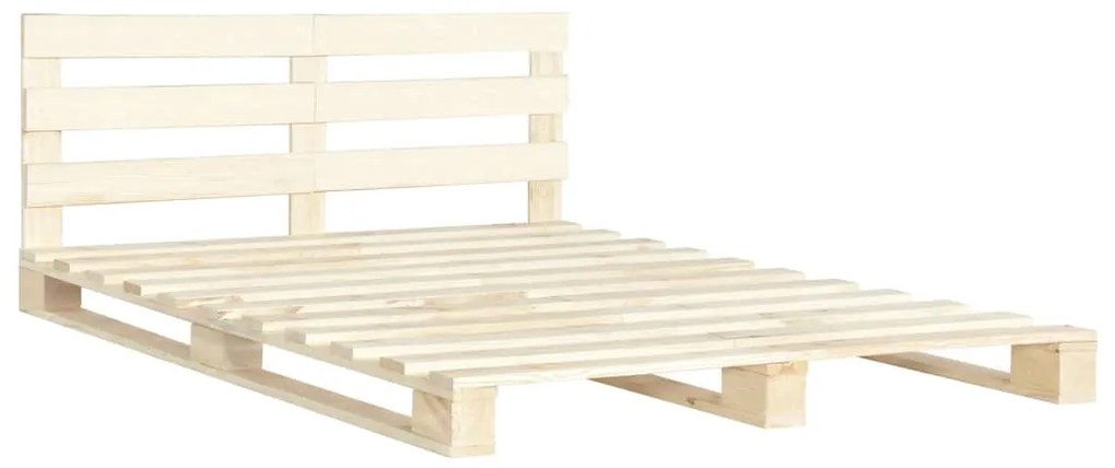 Estrutura de cama em paletes pinho maciço 160x200 cm