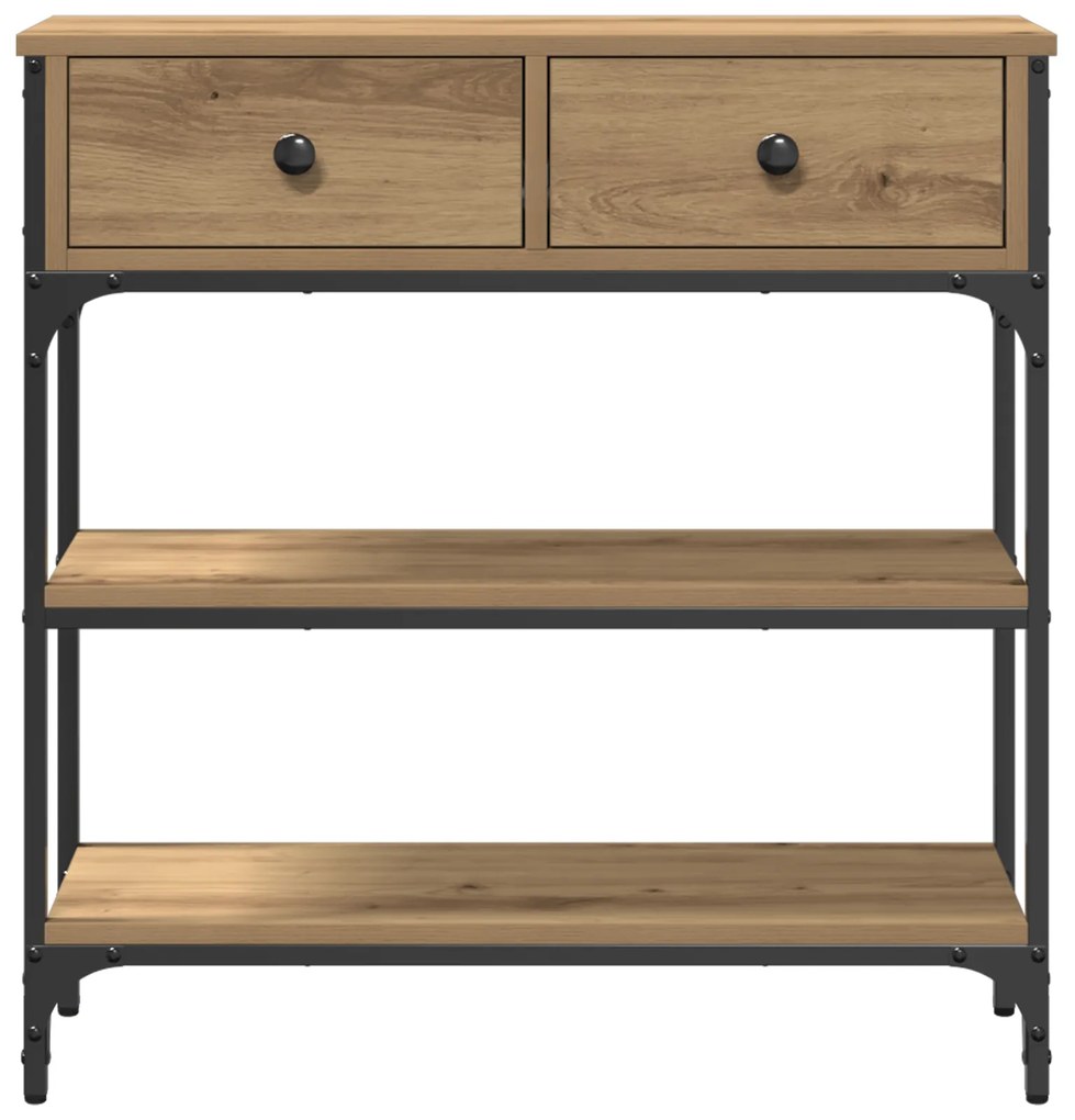 Mesa de Console vidaXL Carvalho Artisan 72,5x25x75 cm Madeira Engineer