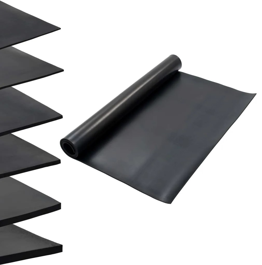 143962 vidaXL Tapete de borracha antiderrapante liso 1,2x2 m 6 mm
